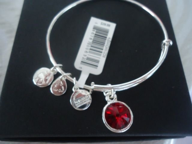 Alex and Ani Bangle Bar Imitation Birthstone Bangle Bracelet, 2.75"