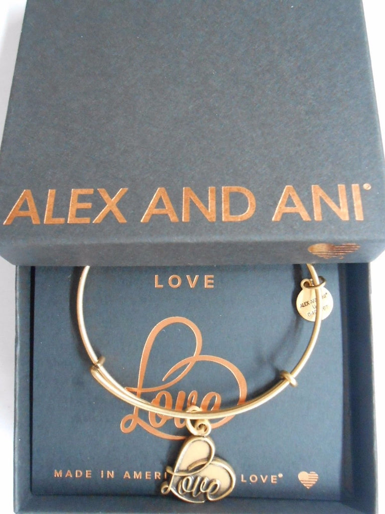 Alex and Ani Womens Path of Symbols - Love IV Charm Bangle
