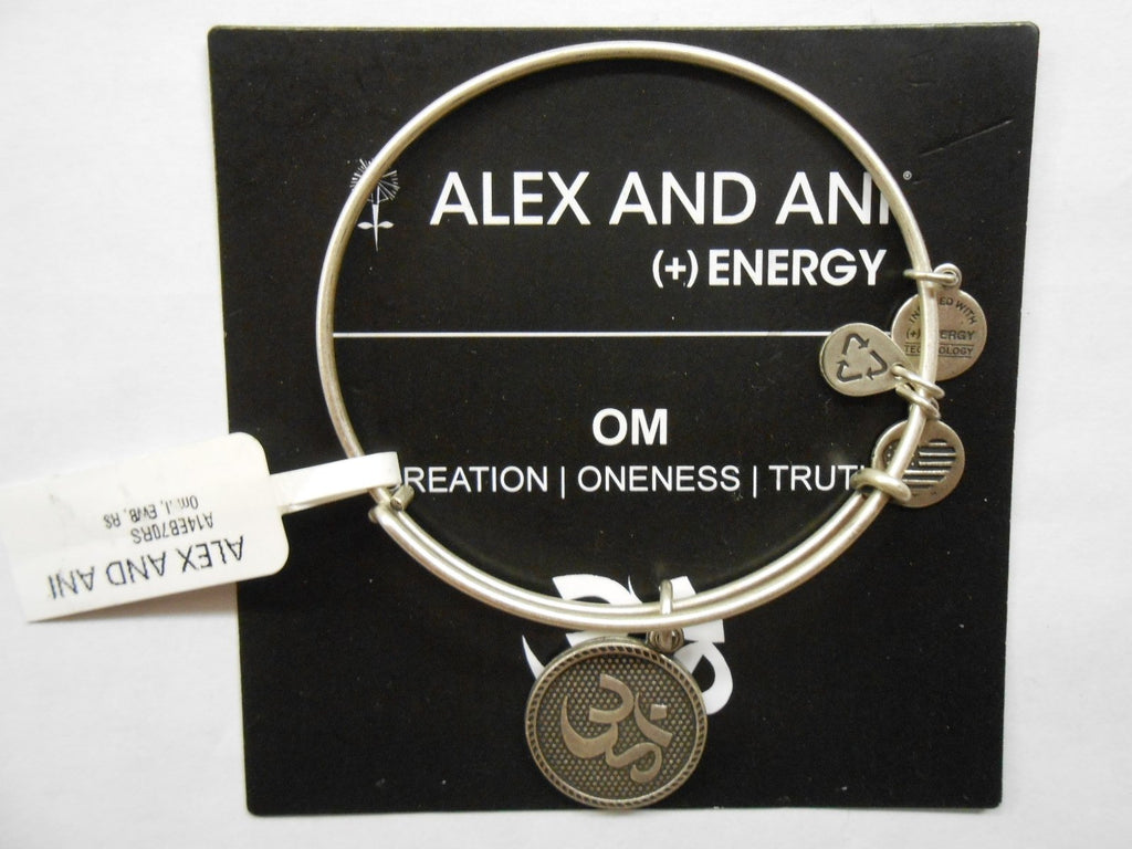 Alex and Ani OM II Expandable Wire Bracelet Rafaelian Silver NWTBC