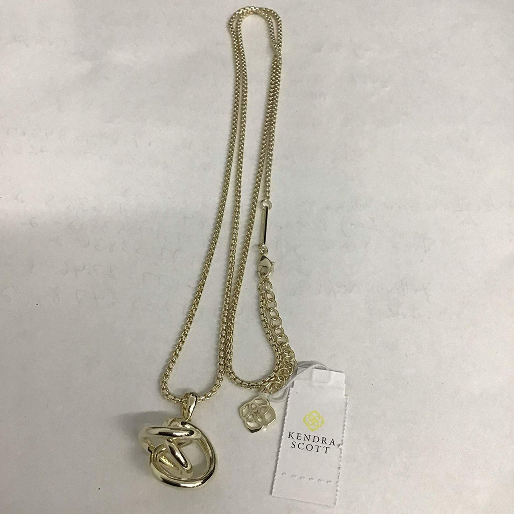 Kendra Scott Presleigh Love Knot Pendant Neckace in Gold