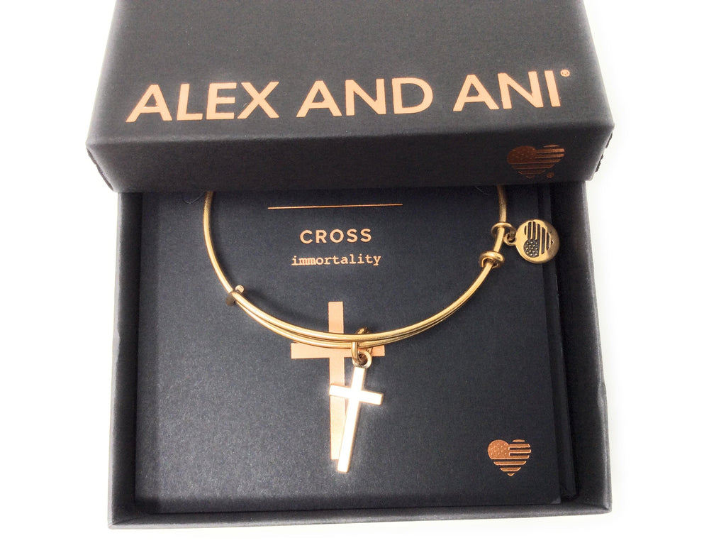 Alex and ANI Womens Cross II EWB Bangle Bracelet, Expandable