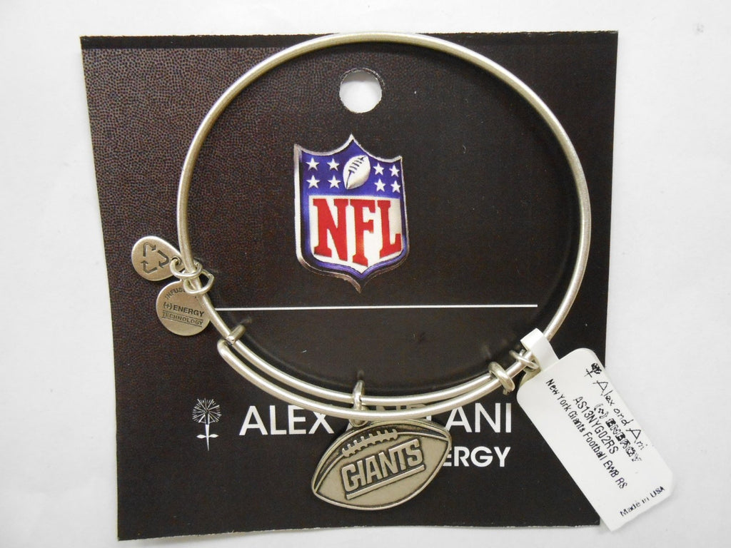 Alex and Ani "NFL" New York Giants Football Expandable Bangle Bracelet