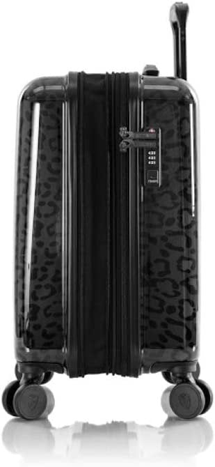 Heys America Black Leopard 21-Inch Hardside Carry-On Spinner (Black Leopard)