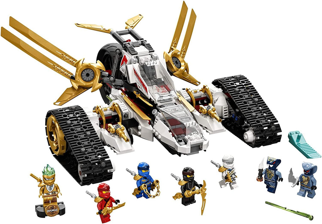 LEGO NINJAGO Legacy Ultra Sonic Raider 71739 Building Kit with a Motorcycle, Plane and Collectible Minifigures; New 2021 (725 Pieces)