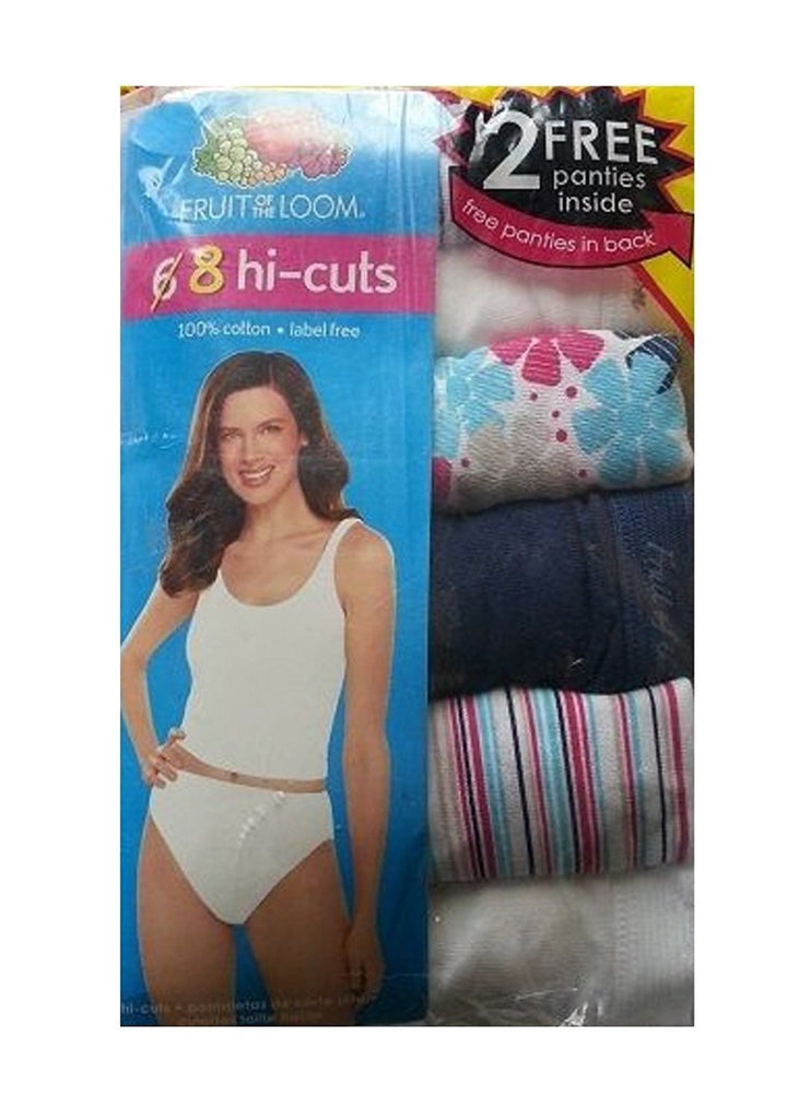 Fruit of the loom 100% Cotton Hi-cuts 8 pack (Size 7 (40" - 41"))