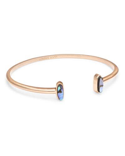 Kendra Scott Mavis Bangle Cuff Bracelet in Abalone In Rose Gold