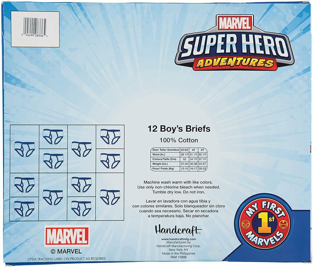 Marvel Hero Toddler Boy Briefs in 7pk Or 12pk