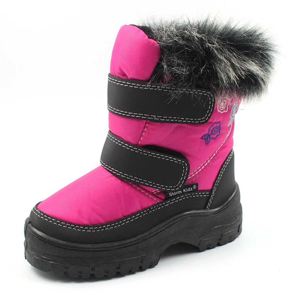 Storm Kidz Cold Weather Snow Boot (Toddler/Little Kid/Big Kid) Many Colors Velcro Strap