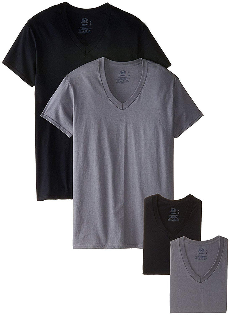 Fruit of the Loom Men's Premium V-Neck Tee (Pack of 4)