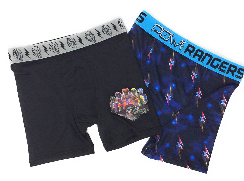 POWER RANGERS Boys Athletic Boxer Briefs Underwear 2-Pack Polyester/Spandex