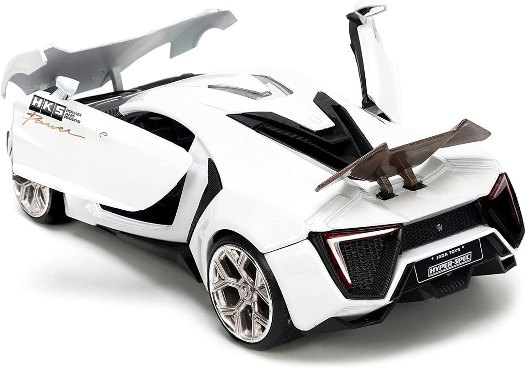 Hyper-Spec 1:24 W Motors Lykan Hypersport Die-cast Car White, Toys for Kids and Adults