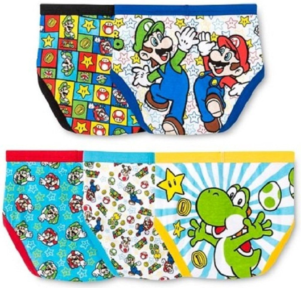 Nintendo Super Mario Bros. 5-Pack Briefs Boys Underwear