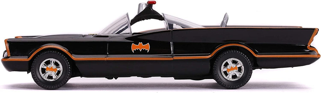 Jada Toys DC Comics 1:32 Classic TV Series 1966 Batmobile Die-cast Car with Batman Figure, Toys for Kids and Adults