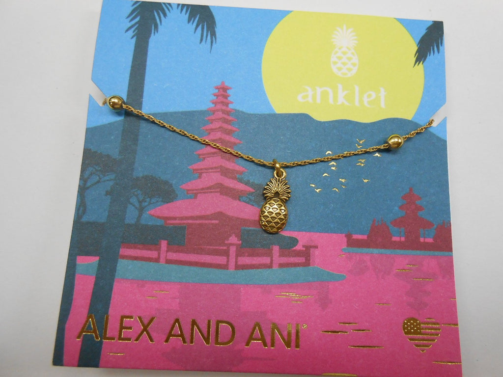 Alex and Ani Womens Pineapple Anklet
