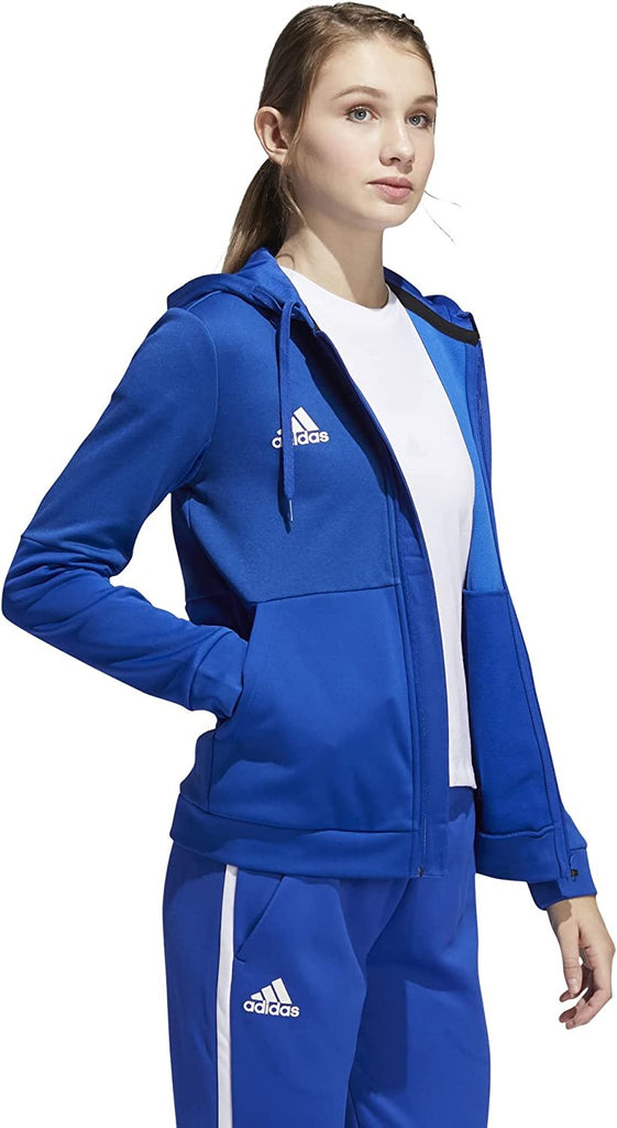 Adidas Women's TI FZ Full-Zip Jacket, Moisture Wicking - Navy Blue/White