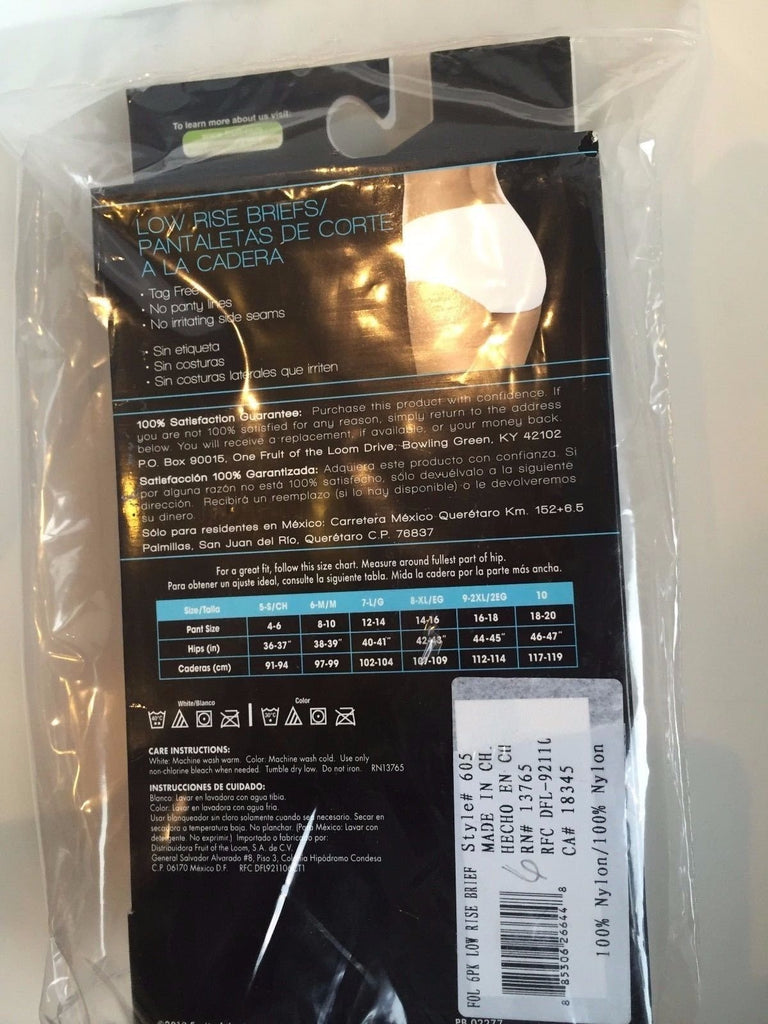 Fruit Of The Loom Women's Seamless Low-Rise Brief (Pack of 6)