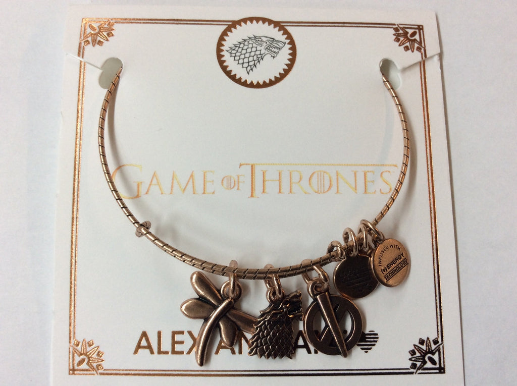 Alex and Ani GAME OF THRONES Sansa Stark Charm Bangle Bracelet - Rafaelian Rose Gold Finish