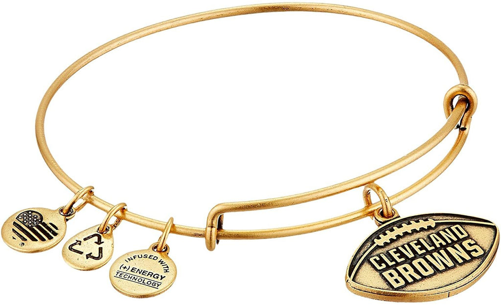 Alex and Ani NFL Cleveland Browns Football Bangle Rafaelian Gold One Size