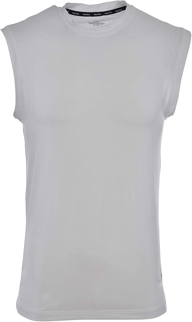 Nautica Mens Base Muscle Shirt - Cool Dry Fit Sleeveless Compression Shirt Athletic Workout Active Sports Spandex