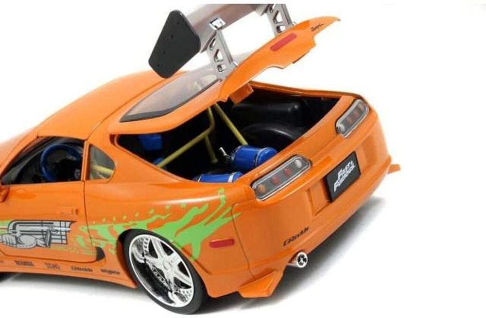 Fast & Furious 1:18 Toyota Supra Die-cast Car & 3" Brian Figure, Toys for Kids and Adults