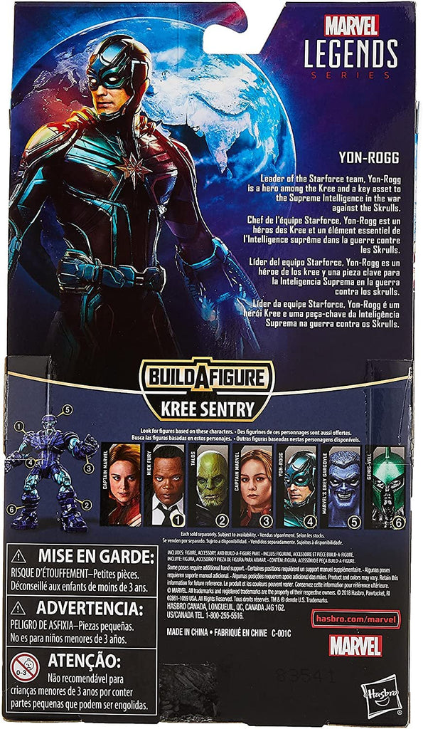 Marvel Captain Marvel 6-inch Legends Yon-Rogg Kree Figure for Collectors, Kids, and Fans