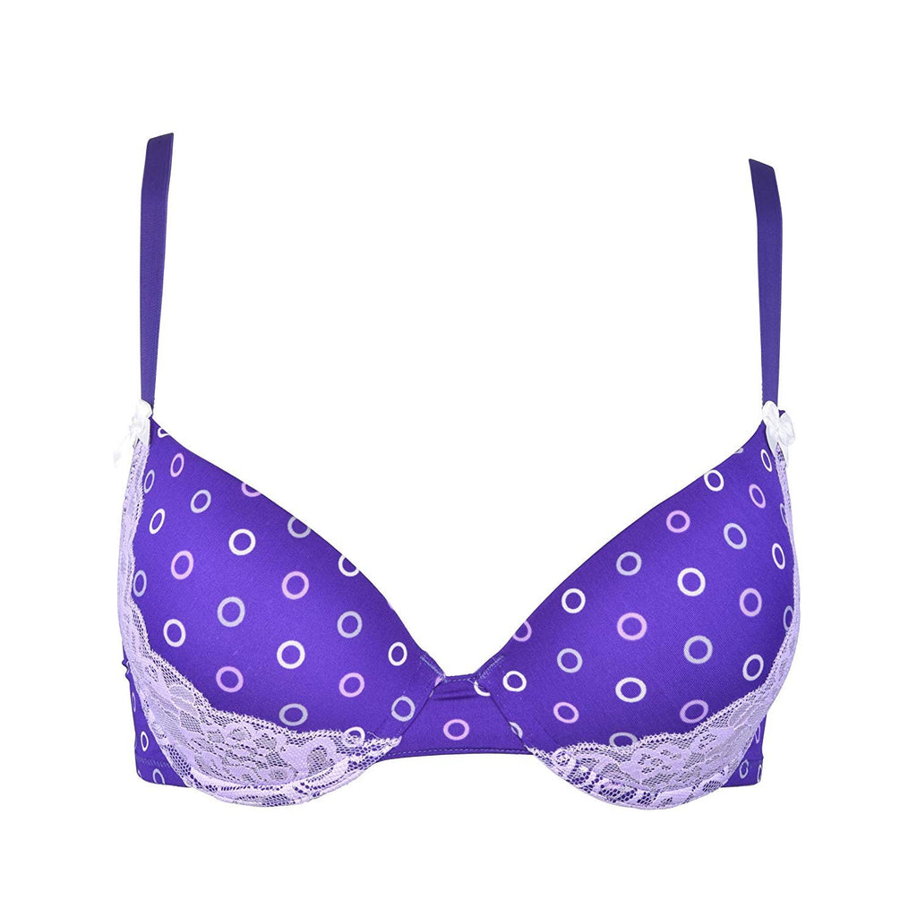 Donna Loren Women's Bra Full Coverage Lace Trim 2-Pack Underwire Molded