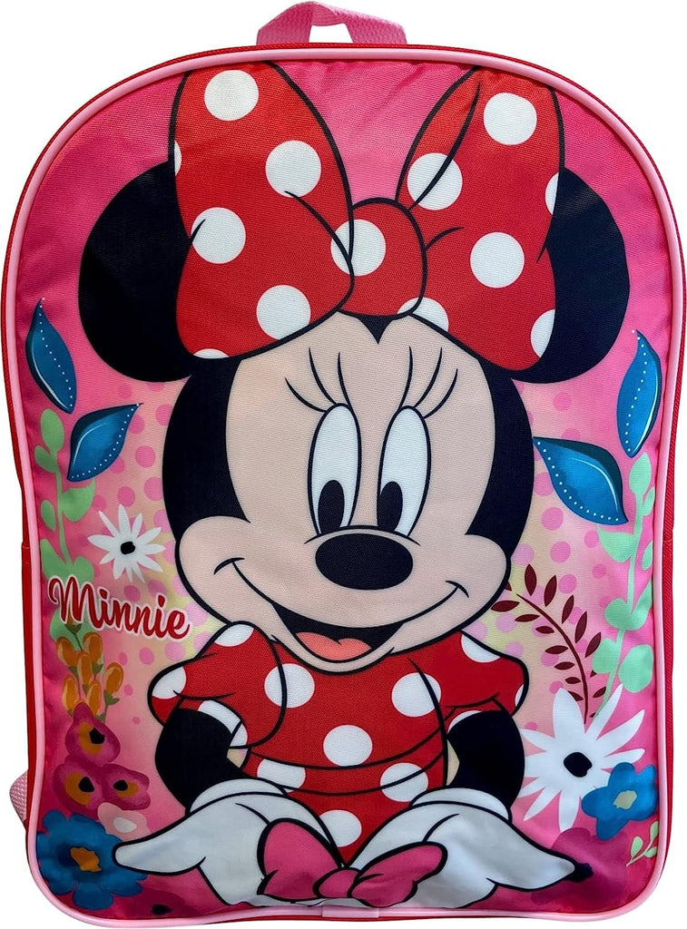 Ruz Minnie Mouse 15" School Bag Backpack (Red-Pink)