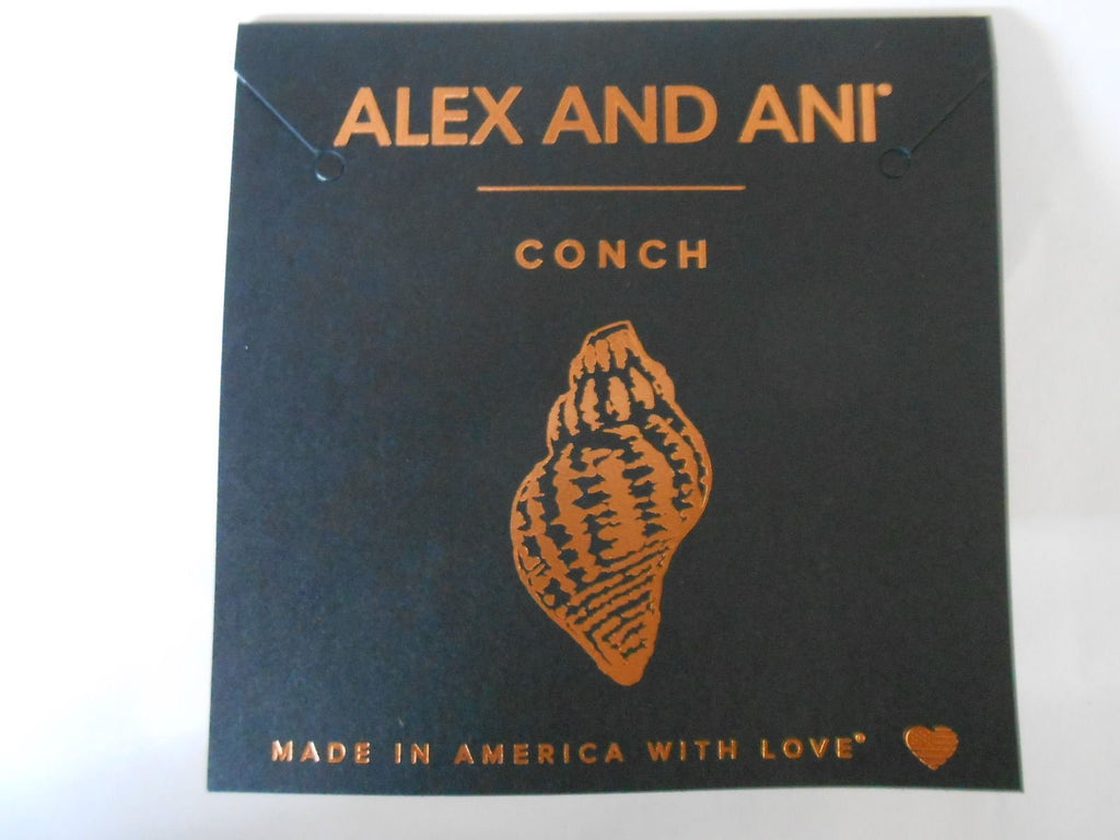 Alex and Ani Womens Conch Shell Charm Bangle