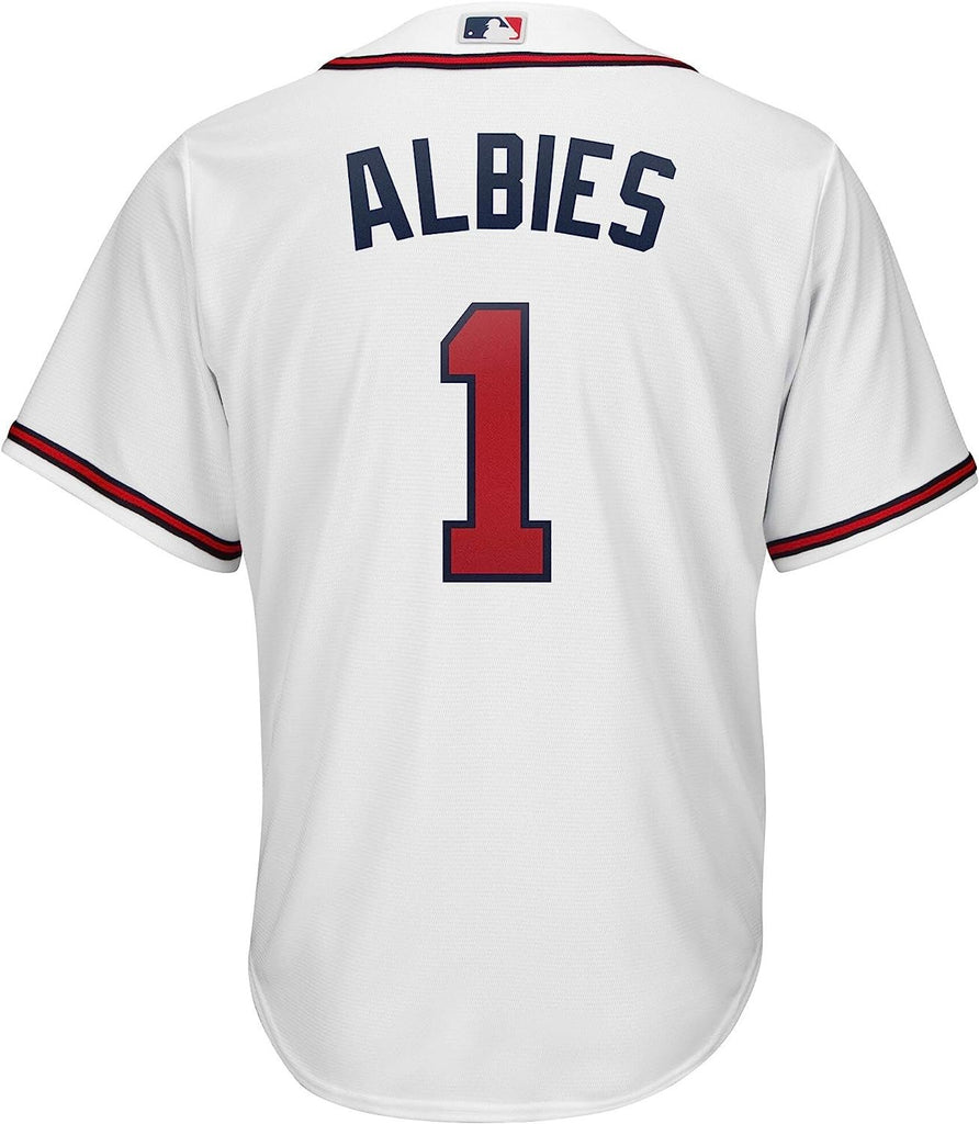 Ozzie Albies Jr Atlanta Braves #1 Youth 8-20 Cool Base White Home Replica Jersey
