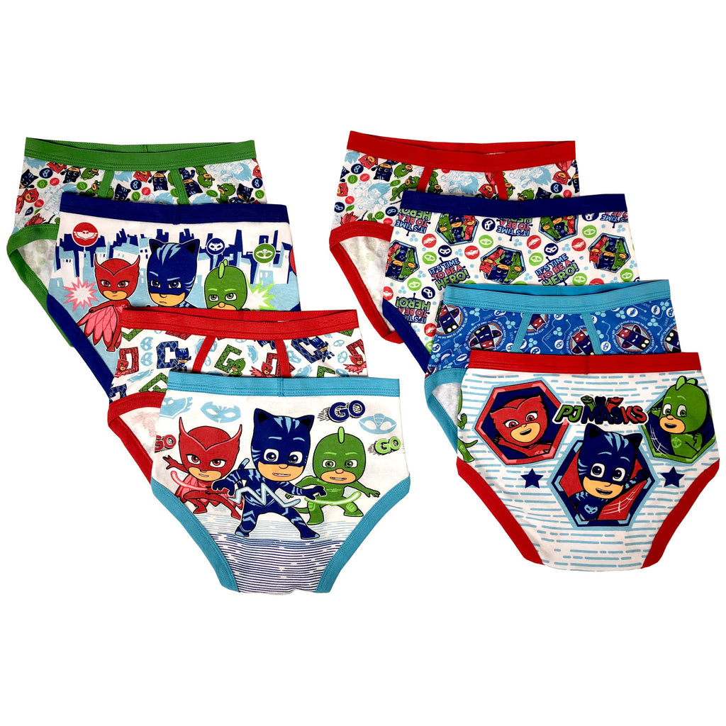 PJ Masks Boys Kids Underwear - 8-Pack Toddler/Little Kid/Big Kid Size Briefs Catboy Owlette Gekko