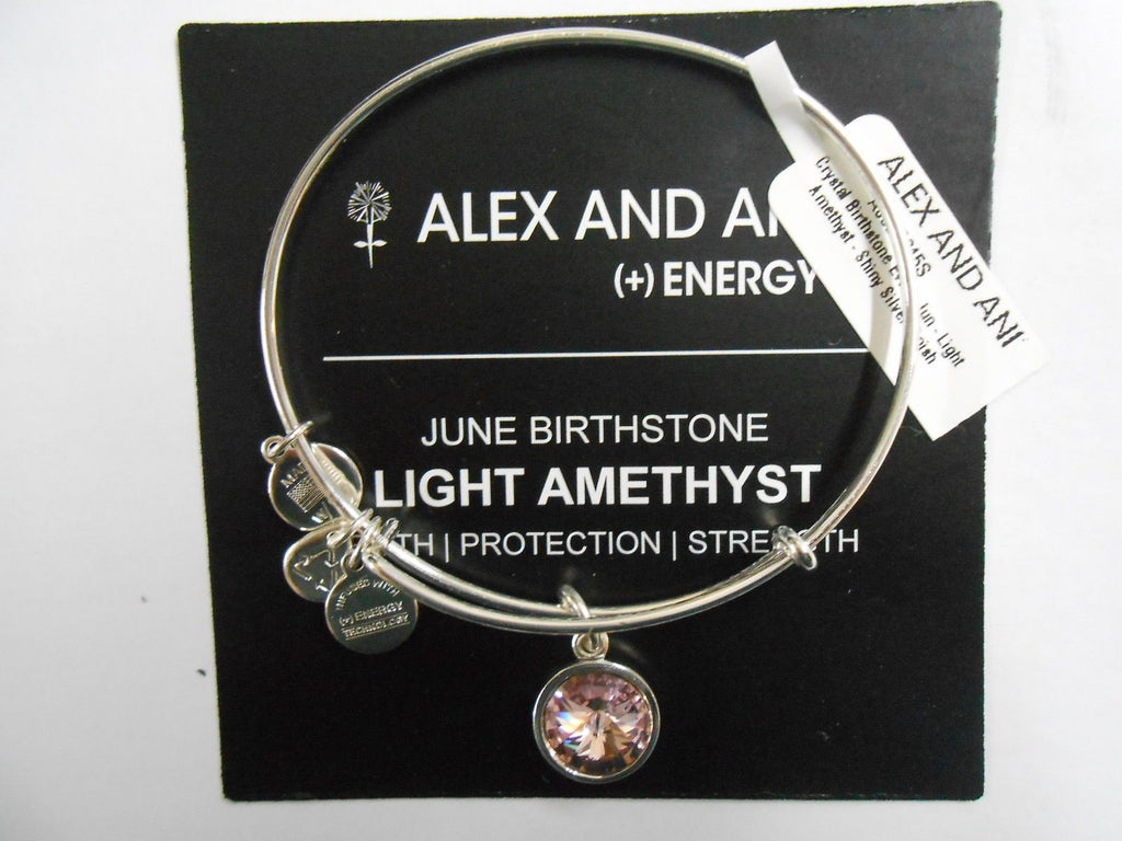 Alex and Ani Bangle Bar Imitation Birthstone Bangle Bracelet, 2.75"
