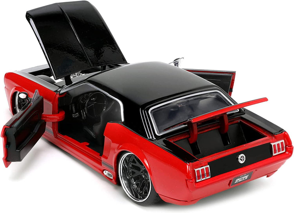 1965 Custom Red and Black Bigtime Muscle Series 1/24 Diecast Model Car by Jada 34202