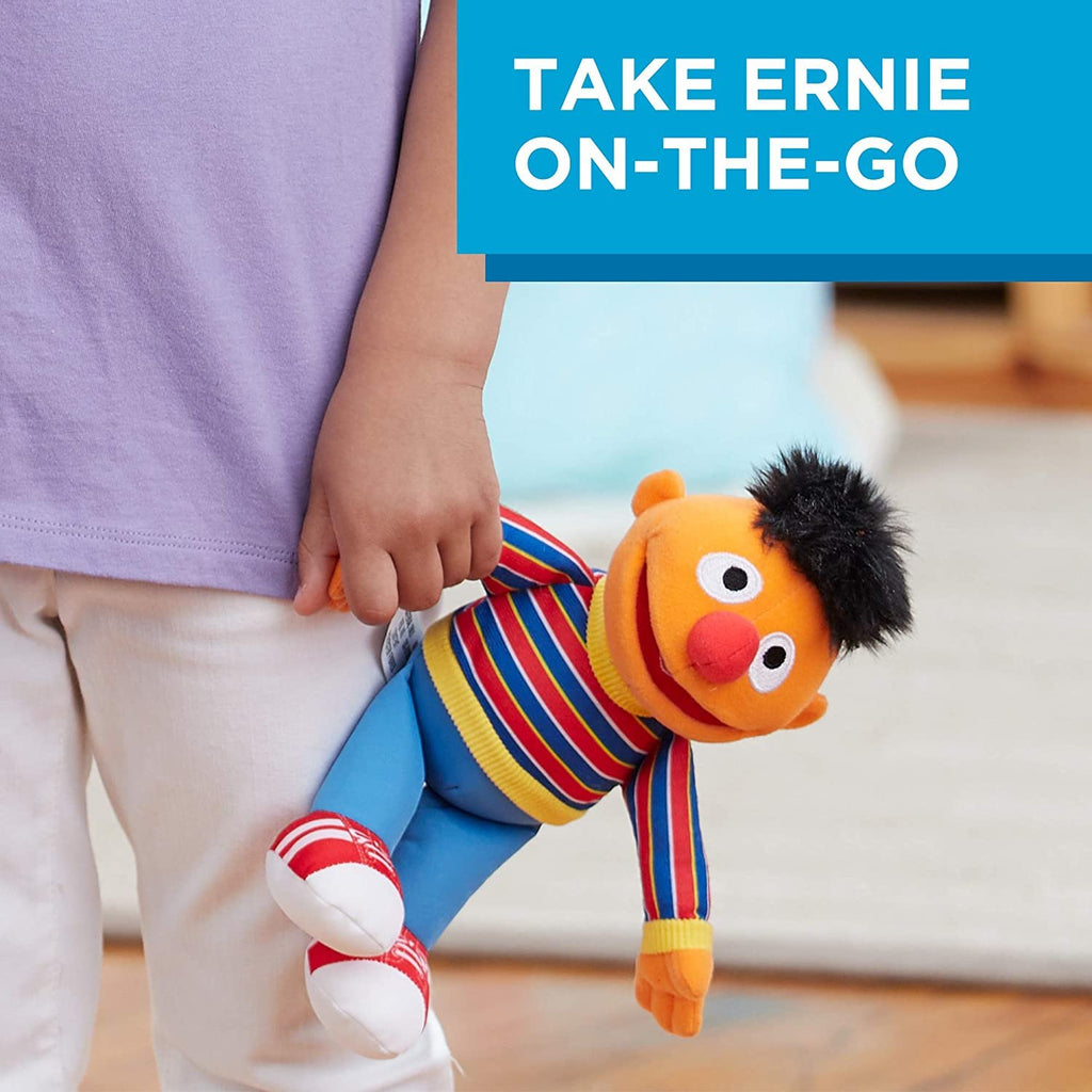 Sesame Street Mini Plush Ernie Doll: 10-inch Ernie Toy for Toddlers and Preschoolers, Toy for Kids 1 Year Olds and Up
