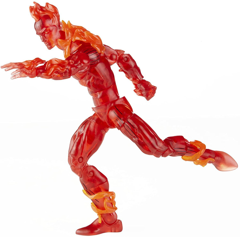 Hasbro Marvel Legends Series Retro Fantastic Four The Human Torch 6-inch Action Figure Toy, Includes 5 Accessories