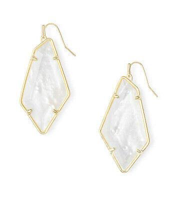 Kendra Scott Emmie Drop Earrings in Ivory Pearl in Gold