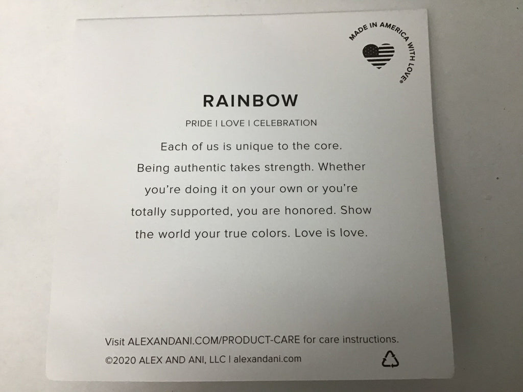 Alex and ANI Color Infusion Bangle Bracelet Silver/Rainbow One Size