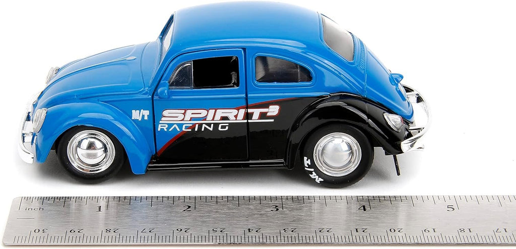 Punch Buggy 1:32 Scale 1959 Volkswagen Beetle Die-cast Car with Mini Gloves Accessory (Blue), Toys for Kids and Adults