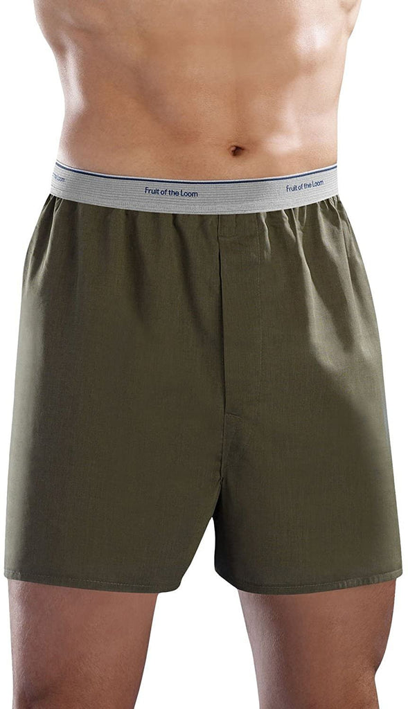 Fruit of the Loom 5-Pack Men's Exposed Waistband Woven Fashion Boxers 5P550 (XX-Large)