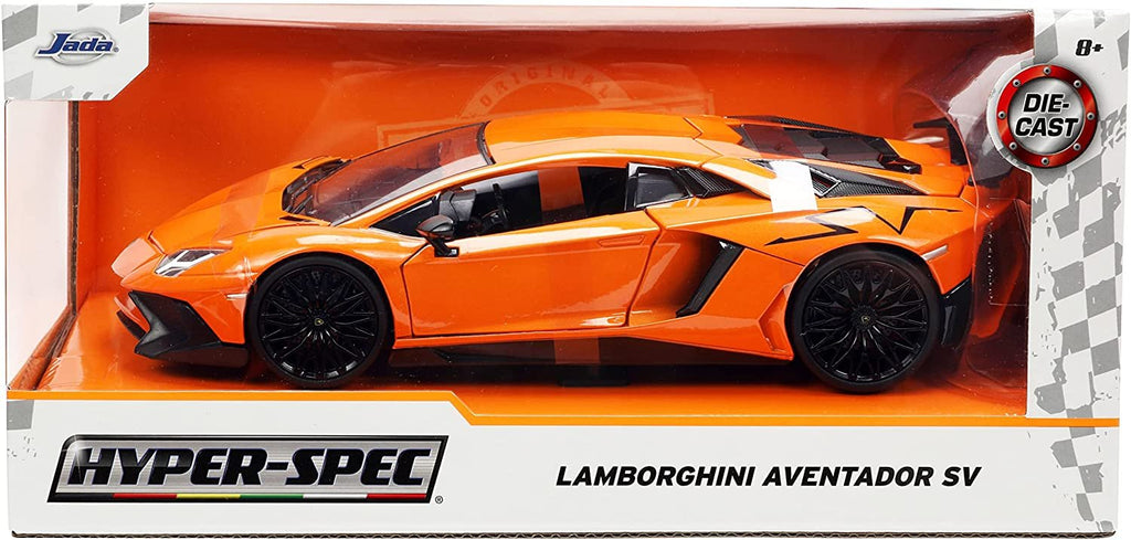 Lambo SV Orange Metallic Hyper-Spec Series 1/24 Diecast Model Car by Jada 32950