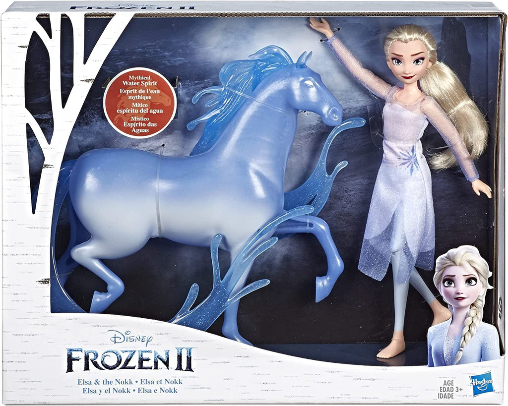 Disney's Frozen 2 Elsa Doll and Nokk Figure, Toy for Kids 3 and Up