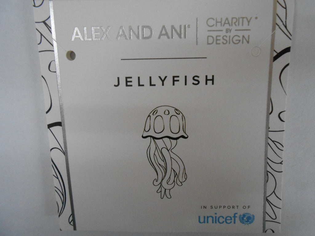 Alex and Ani Charity By Design Jelly Fish Expandable Sterling Silver Bangle Bracelet