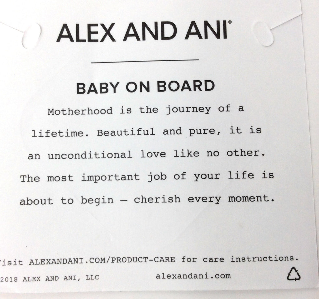 Alex and Ani Womens Baby on Board EWB Bangle Bracelet, Shiny Silver, Expandable