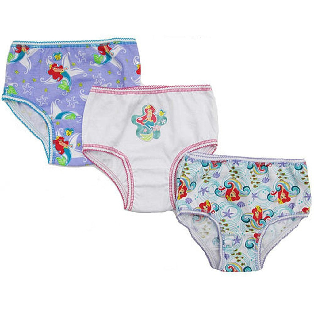 Disney Ariel Little Girls' 3 Pack Underwear