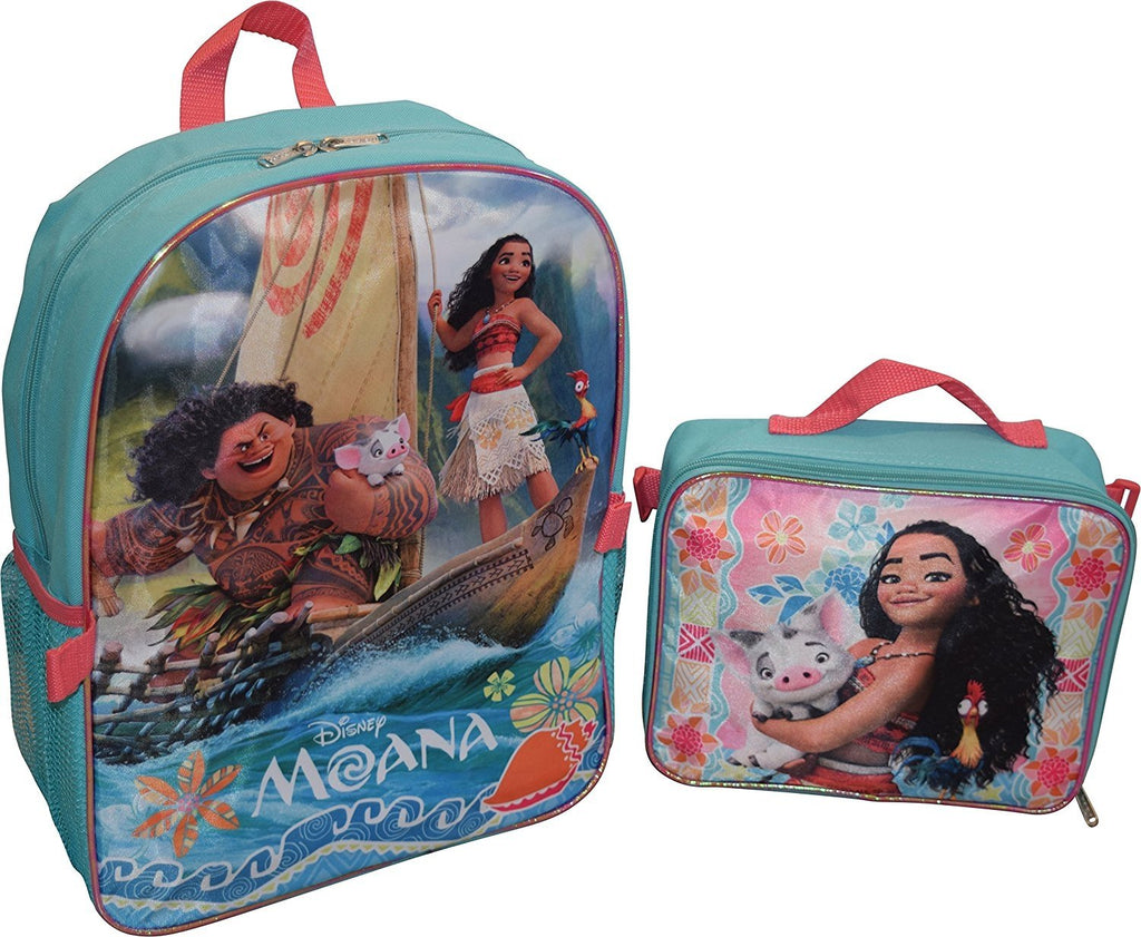 Disney Girl's Princess Moana 16 Backpack W/ Detachable Lunch Box –  sandstormusa