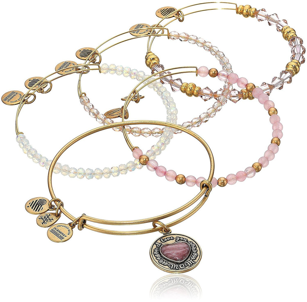 Alex and Ani I Love You Mom Set of Five Bangle Bracelet
