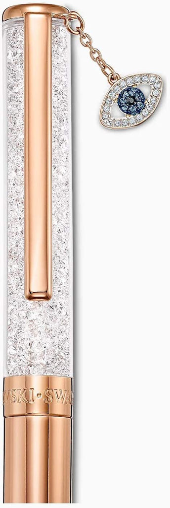 Swarovski Evil Eye Ballpoint Pen, White, Rose-Gold Tone Plated