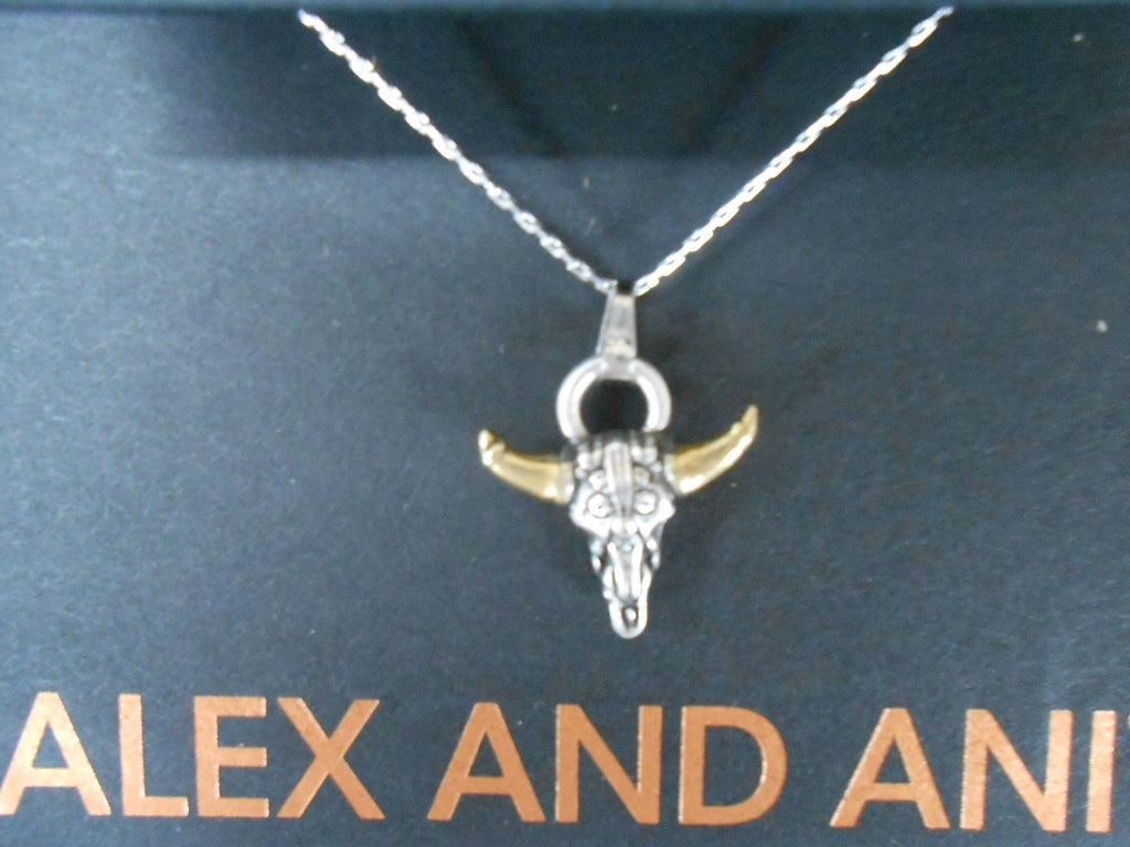 Alex and Ani Womens Spirited Skull Expandable Necklace