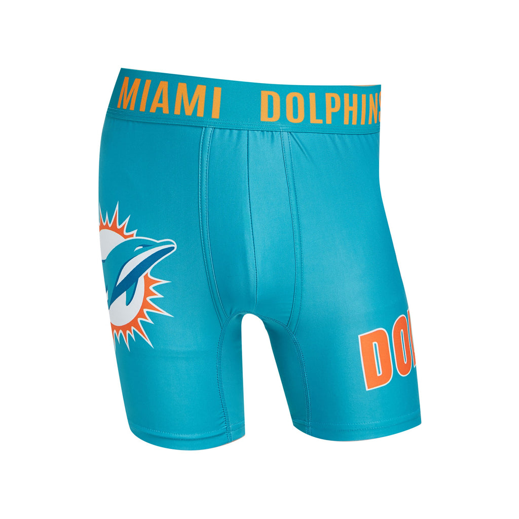 Miami Dolphins Mens Boxer Briefs NFL Performance Active Underwear M-2X