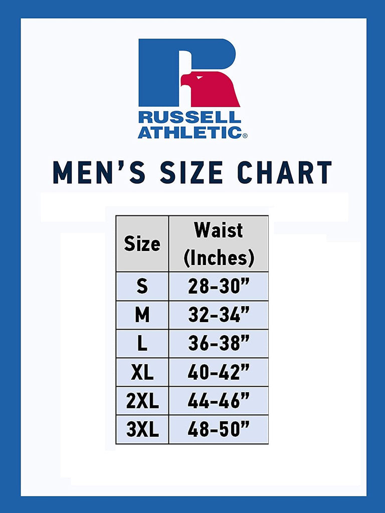 Russell Performance Men's Boxer Briefs Long Leg Green Print S-2X (6-Pack)