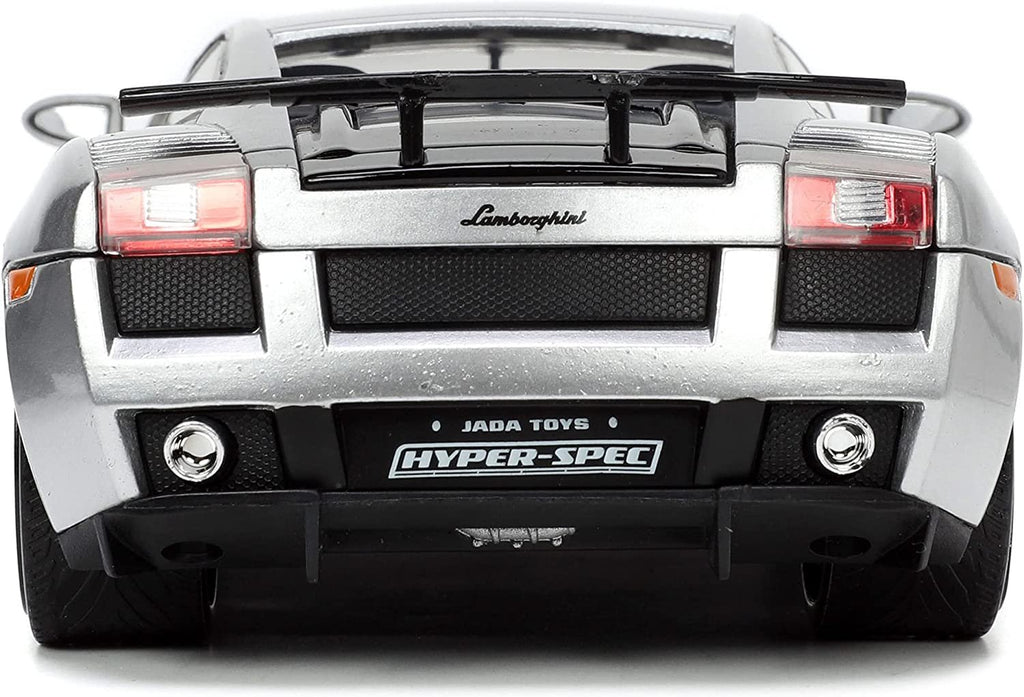 Jada Toys Hyper-Spec 1:24 Lamborghini Gallardo Superleggera Die-cast Car Silver, Toys for Kids and Adults